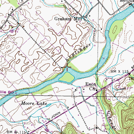 Topographic Map of Keplinger Branch, TN