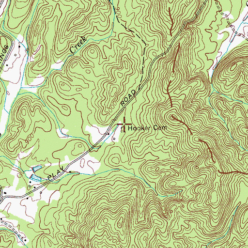 Topographic Map of Hooker Cemetery, TN