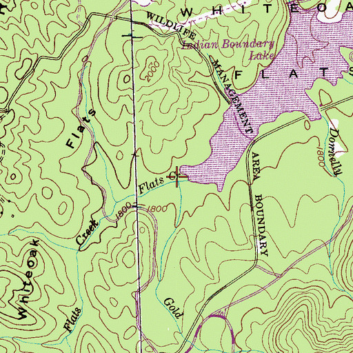 Topographic Map of Gold Branch, TN