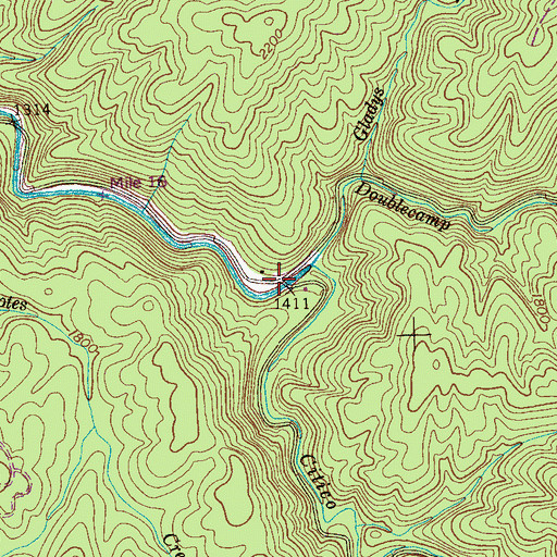 Topographic Map of Doublecamp Campground, TN