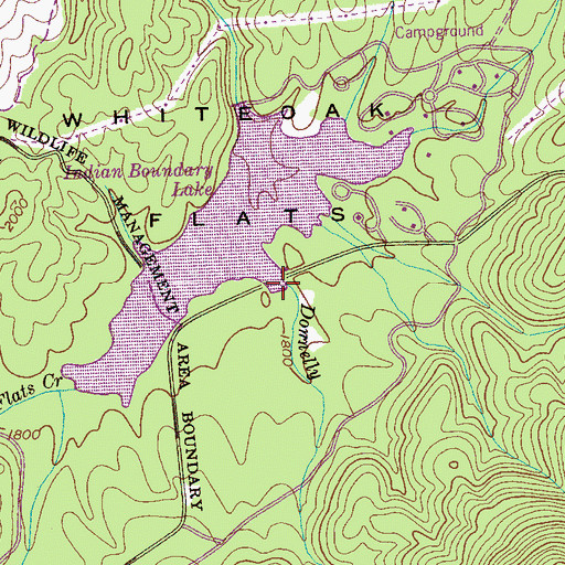 Topographic Map of Donnelly Branch, TN