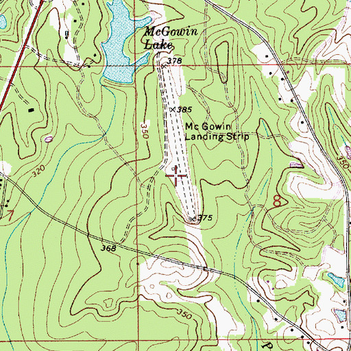 Topographic Map of Mc Gowin Field, AL