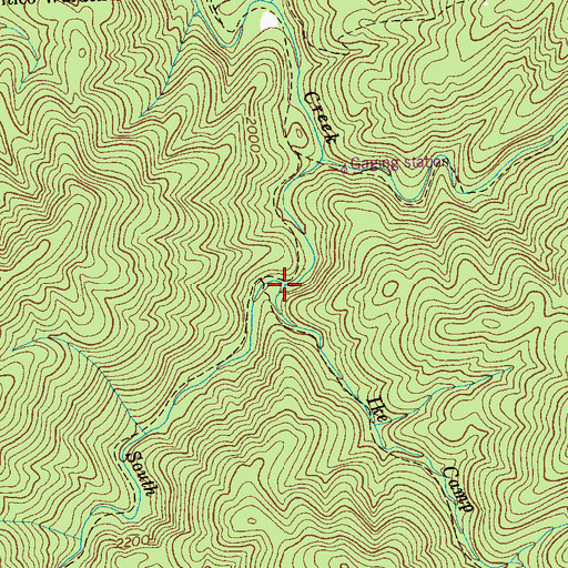 Topographic Map of Ike Camp Branch, TN