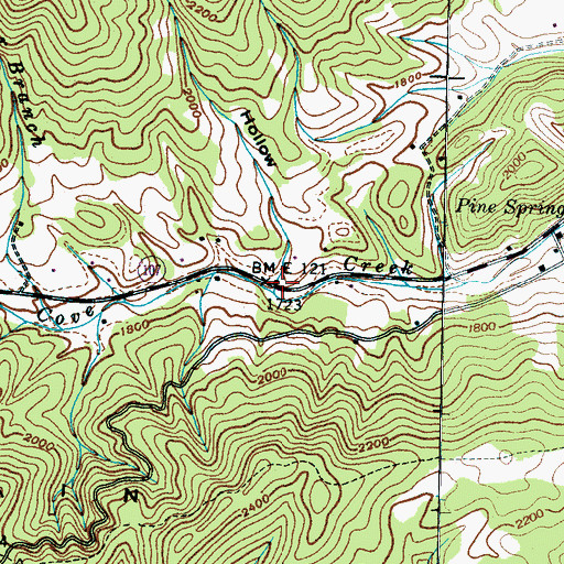 Topographic Map of Carilse Hollow, TN