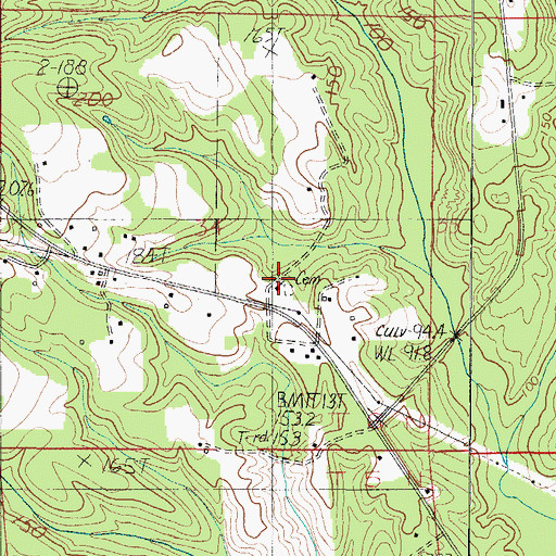 Topographic Map of New Saint Mathew Church, AL