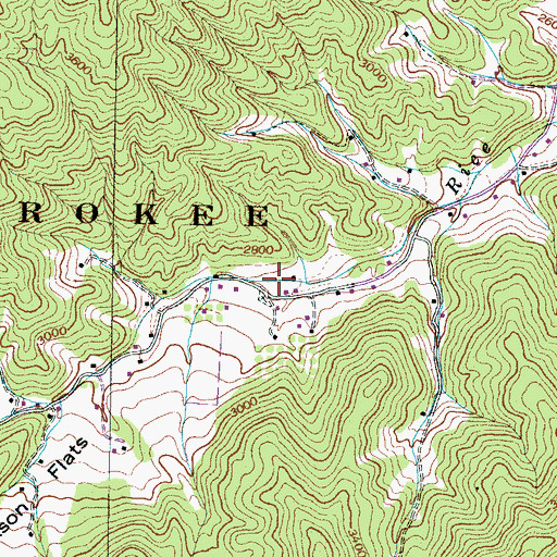 Topographic Map of Rice Creek School, TN
