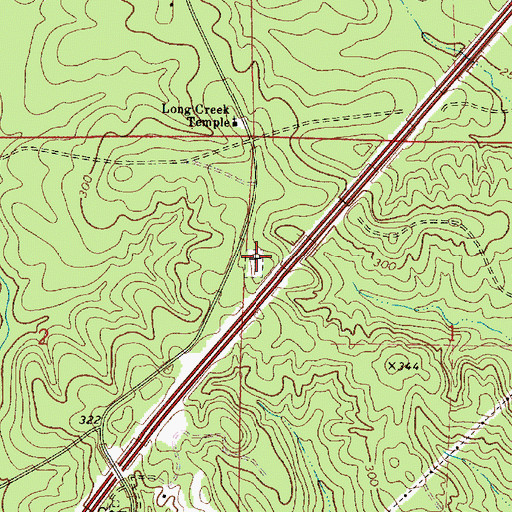 Topographic Map of Maye Cemetery, AL
