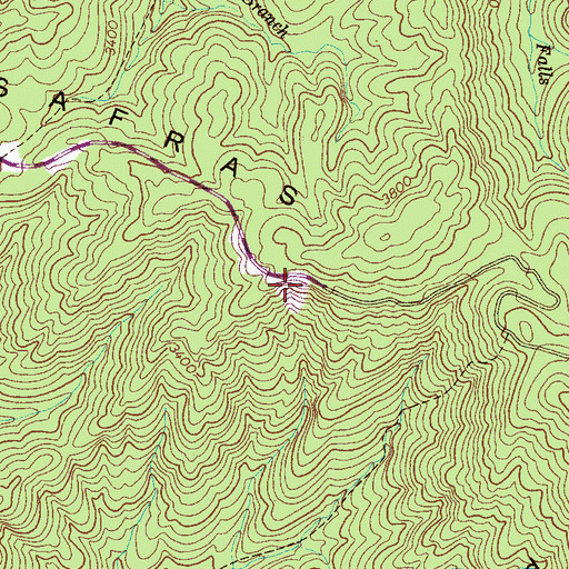 Topographic Map of Brushy Ridge Observation Site, TN