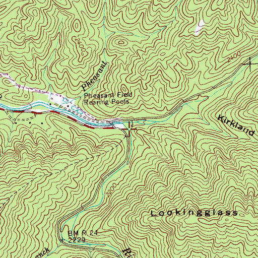 Topographic Map of Pheasant Field Fishing Site, TN