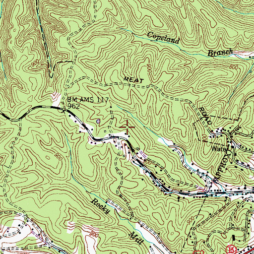 Topographic Map of Black Cemetery, TN