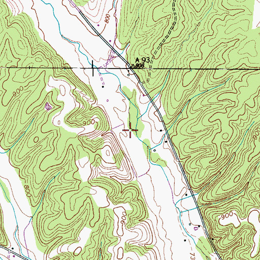 Topographic Map of Brewer Cemetery, TN