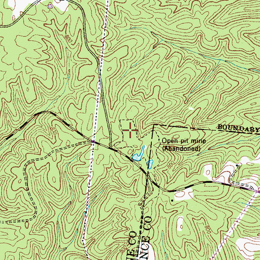 Topographic Map of Bromley Mine, TN