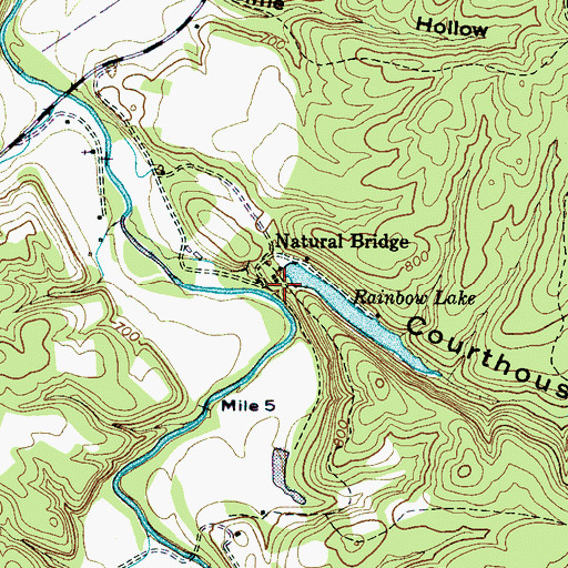 Topographic Map of The Court House, TN