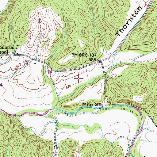 Topographic Map of Cypert-Copeland-Lay Cemetery, TN