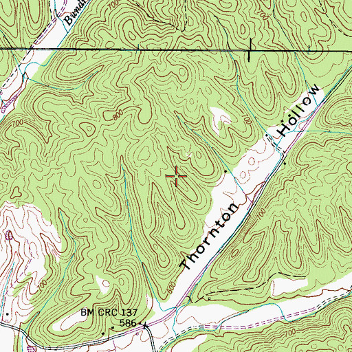 Topographic Map of Cypert-Thornton Cemetery, TN