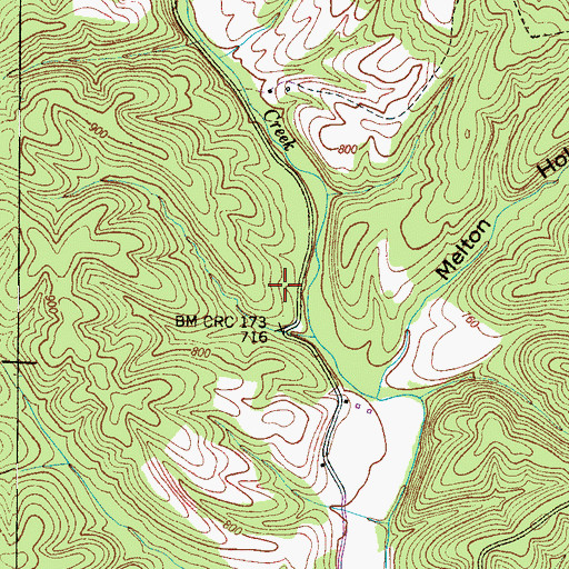 Topographic Map of Dial Cemetery, TN