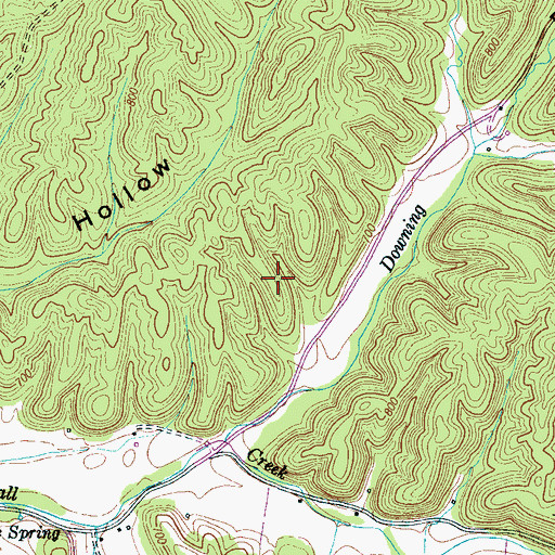 Topographic Map of Downing-Byler Cemetery, TN