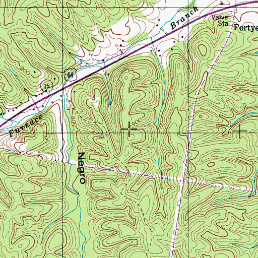 Topographic Map of East Furnace Ridge, TN