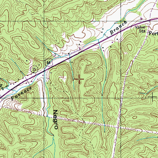 Topographic Map of East Furnace Ridge Mine, TN