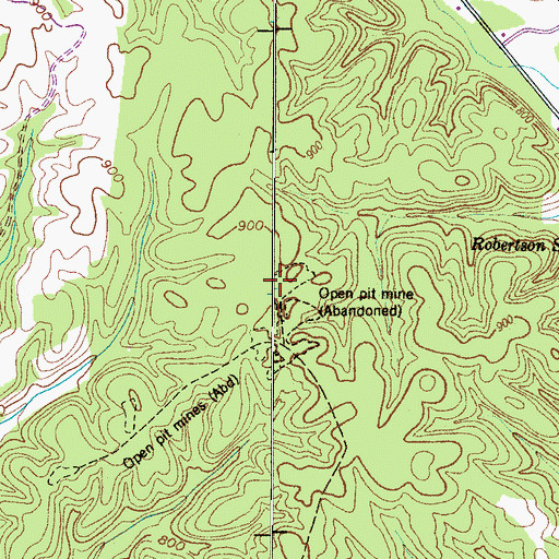Topographic Map of Elting Mine, TN