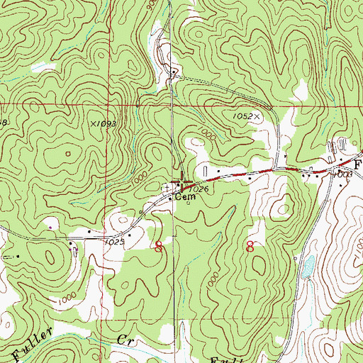 Topographic Map of Wesley Chapel Church, AL