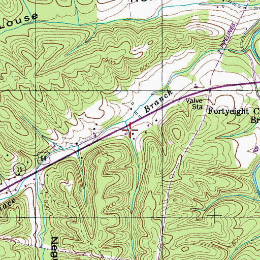 Topographic Map of Foster Hollow, TN