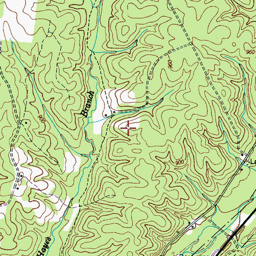 Topographic Map of Gray Cemetery, TN
