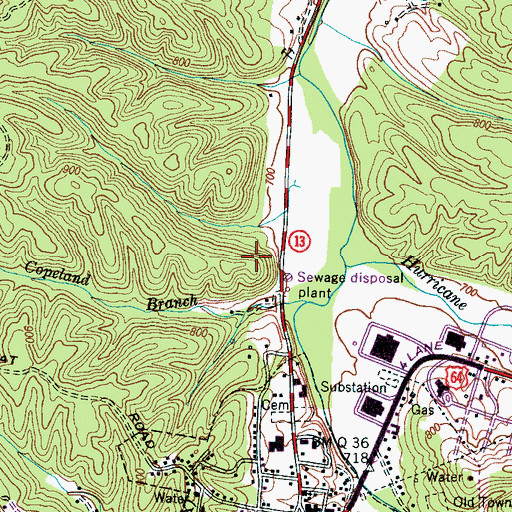 Topographic Map of Greeson Family Cemetery, TN