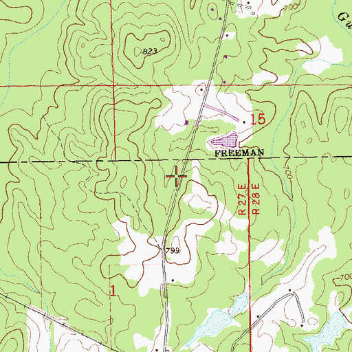 Topographic Map of Cedric (historical), AL