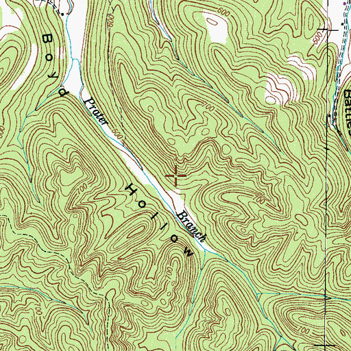 Topographic Map of Hill Cemetery, TN