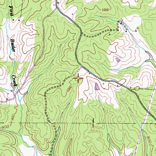 Topographic Map of Horton Cemetery, TN