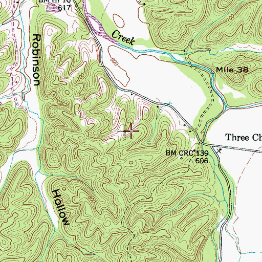Topographic Map of Horton Cemetery, TN