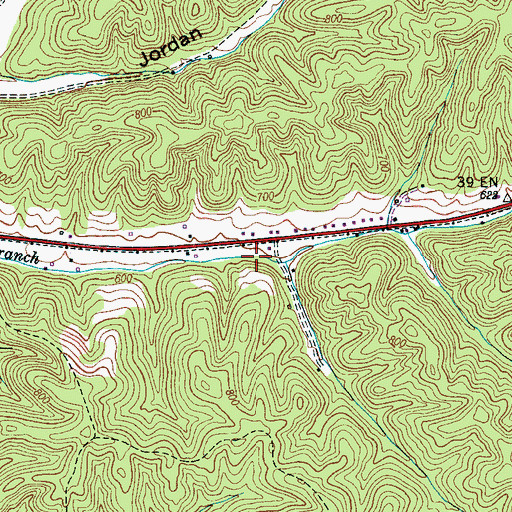 Topographic Map of Lay Spring, TN