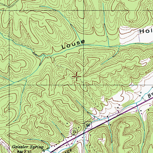 Topographic Map of Lee Ridge, TN