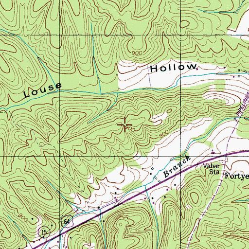 Topographic Map of Lee Ridge Mines, TN