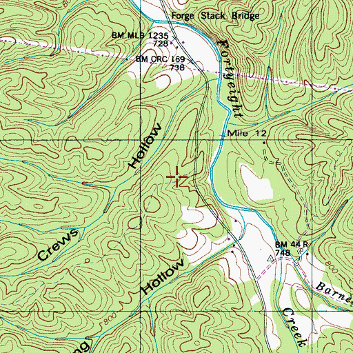 Topographic Map of Murphy Mine, TN