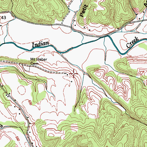 Topographic Map of Nowlin Family Cemetery, TN