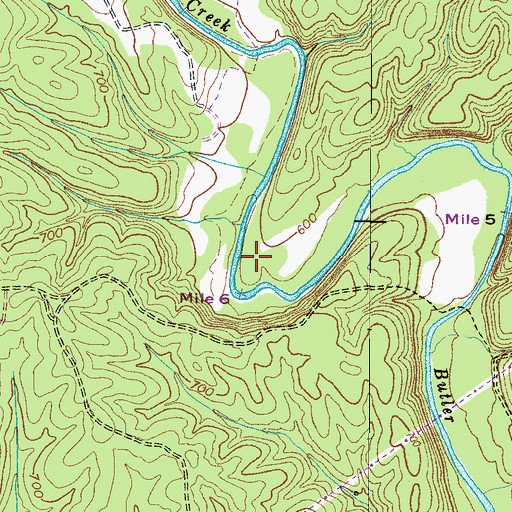Topographic Map of Lull Mine, TN