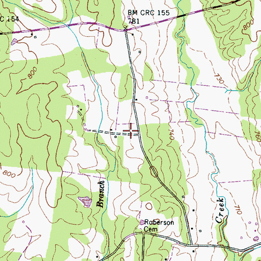 Topographic Map of Old Mount Bethel Methodist Church (historical), TN