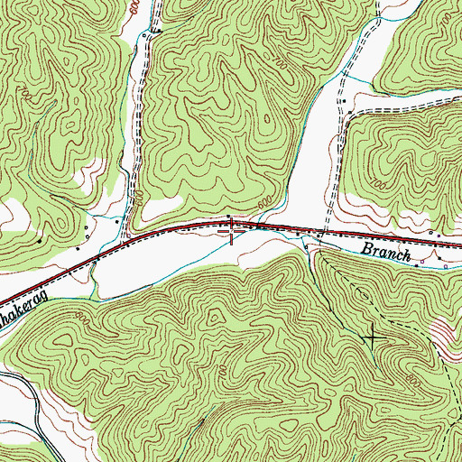 Topographic Map of Ralph Cole Cemetery, TN