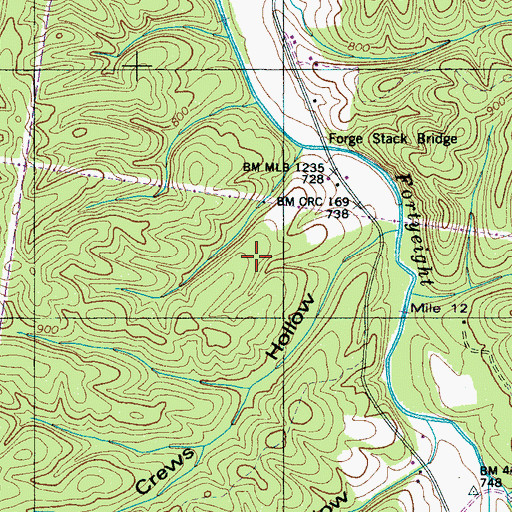 Topographic Map of Sapling Mine, TN