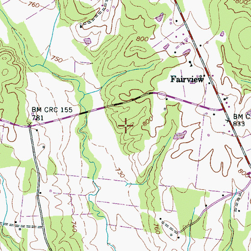 Topographic Map of Simmons Cemetery, TN