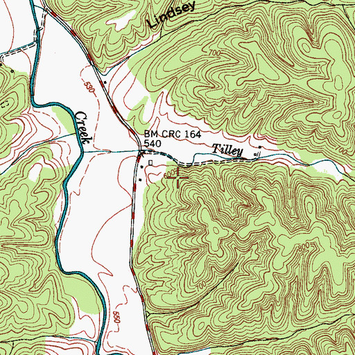 Topographic Map of Sinclair Cemetery, TN