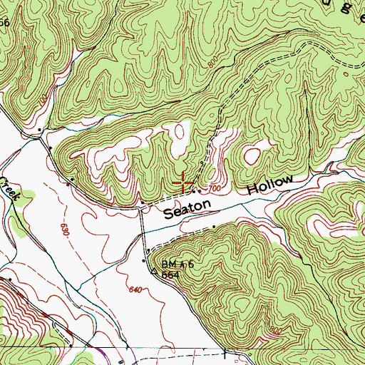 Topographic Map of Stribling Cemetery, TN