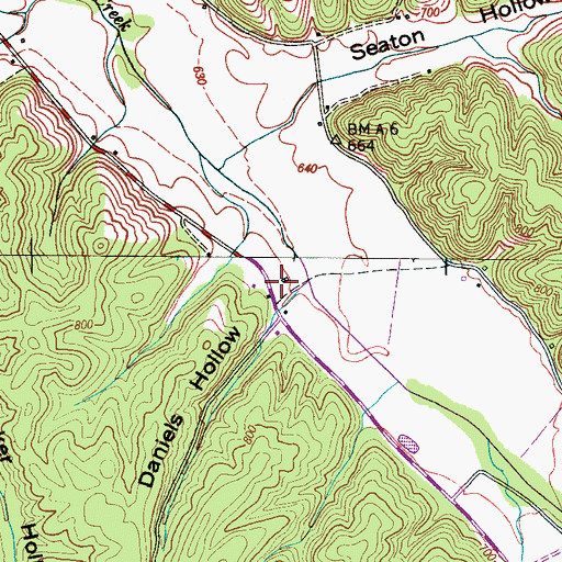 Topographic Map of Stribling Cemetery, TN