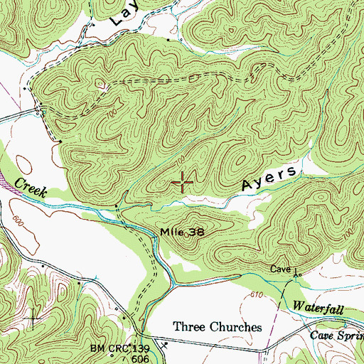 Topographic Map of Talley Cemetery, TN