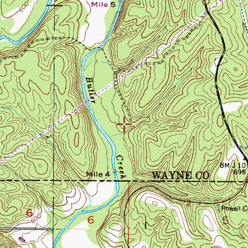 Topographic Map of Van Leer Furnace (historical), TN