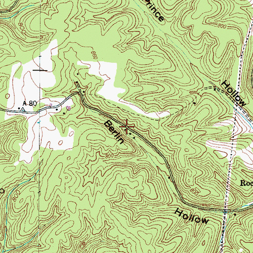 Topographic Map of Wade-Reynolds Prospect, TN