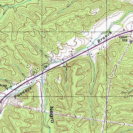 Topographic Map of Wayne Furnace (historical), TN