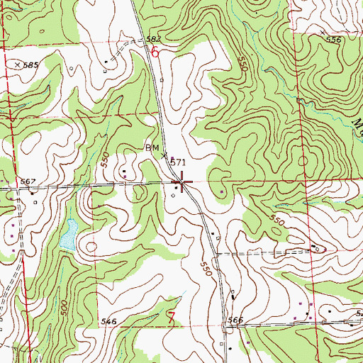 Topographic Map of Corbett Crossroad, AL